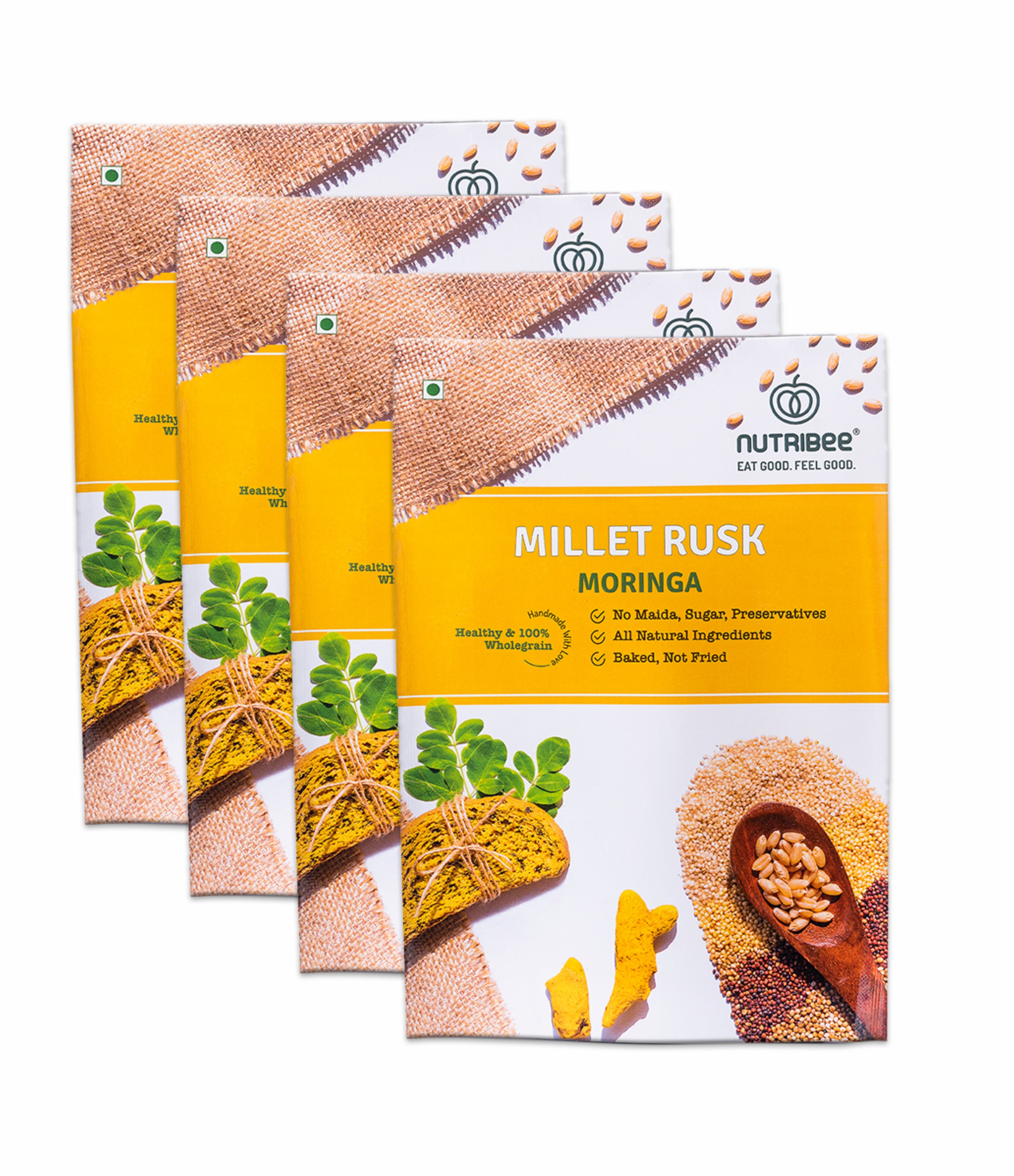 Multigrain Millet Rusk - Moringa Leaf | Refined Sugar-Free | Healthy Diet Toast | Immunity Boosting | No Maida and Sugar | No Preservatives