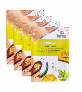 100% Whole Wheat Atta Rusk - Curry Leaf | Refined Sugar-Free | Healthy Diet Toast | No Maida and Sugar | No Preservatives