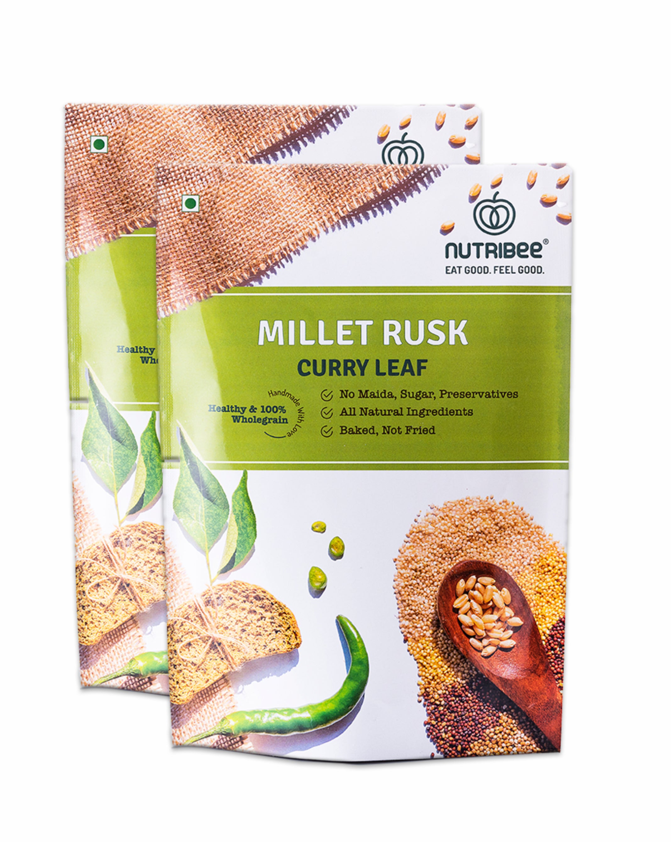 Multigrain Millet Rusk - Curry Leaf | Refined Sugar-Free | Healthy Diet Toast | No Maida and Sugar | No Preservatives