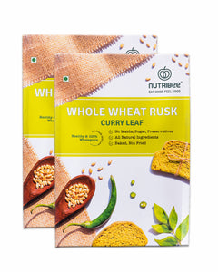 100% Whole Wheat Atta Rusk - Curry Leaf | Refined Sugar-Free | Healthy Diet Toast | No Maida and Sugar | No Preservatives