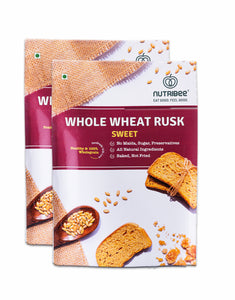 100% Whole Wheat Atta Rusk | Refined Sugar-Free | Healthy Diet Toast | No Maida and Sugar | No Preservatives
